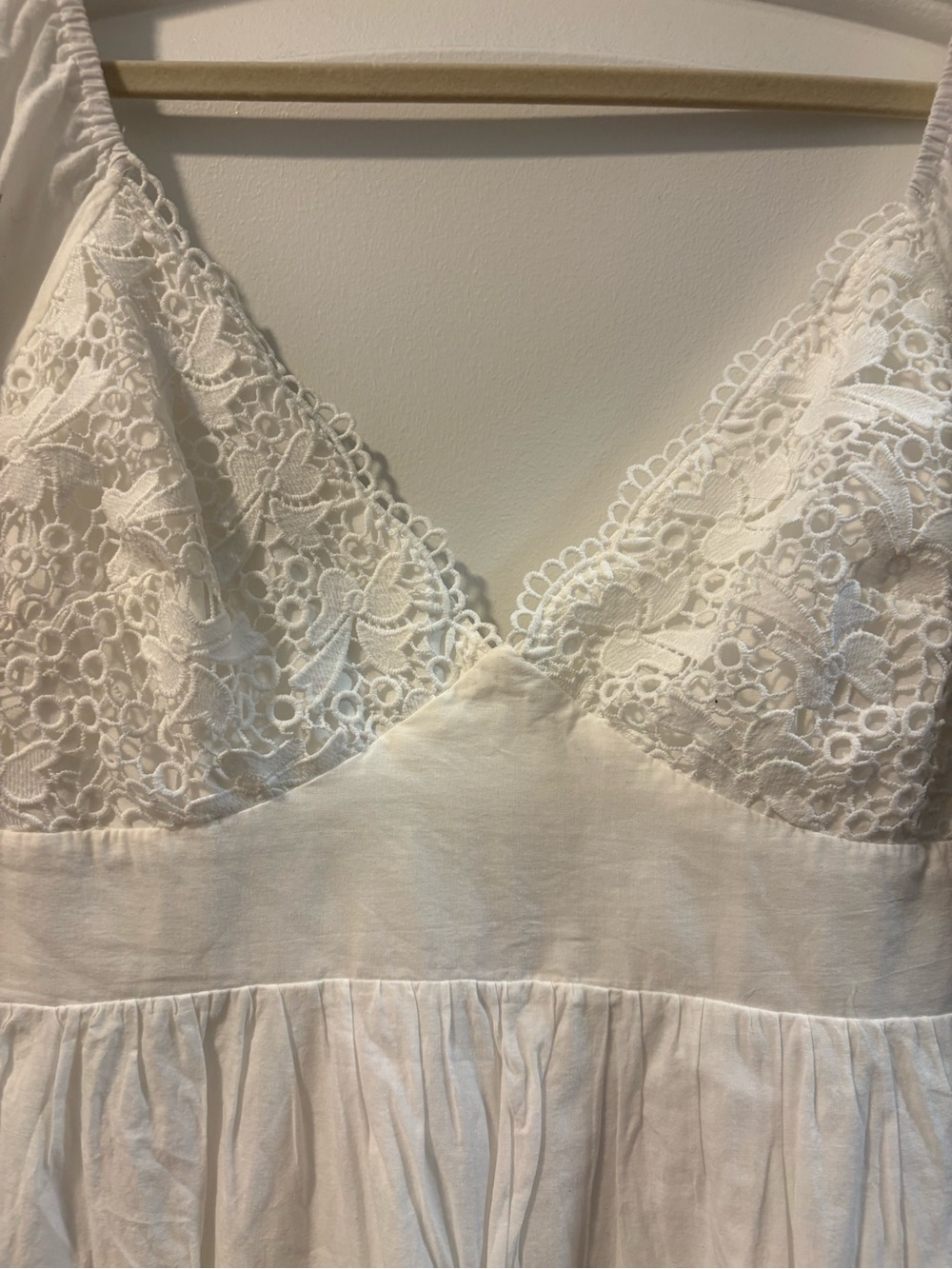 Selfie Leslie White Lace-Trim Puff Sleeve Mini Dress - Picture 3 of 8